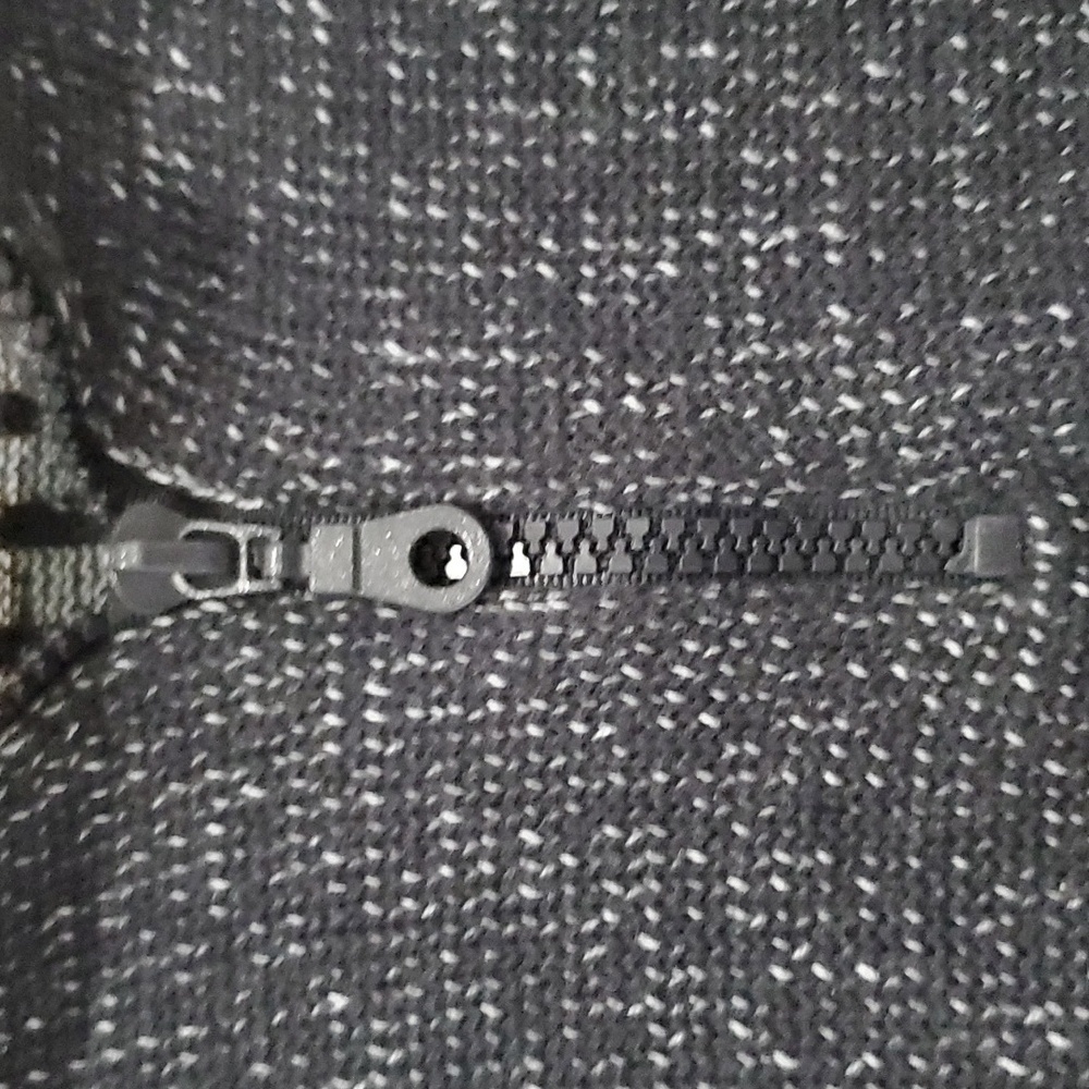 Soft Cotton 3/4 zip Navy/dark gray Ribbed Sweater size L - Picture 5 of 9